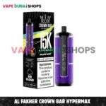 Al Fakher Crown Bar Hypermax 15000 Puffs Disposable Vape 0.6mg Nicotine – Buy Now