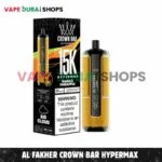 Al Fakher Crown Bar Hypermax 15000 Puffs Disposable Vape 0.6mg Nicotine – Buy Now