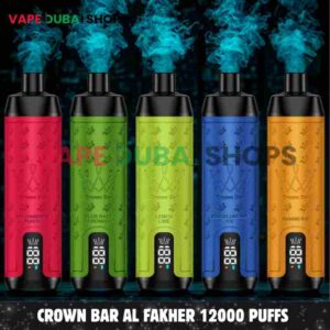CROWN BAR AL FAKHER 12000 PUFFS 0.5MG Integrated Hookah Sound Wave Disposable Vape in Dubai
