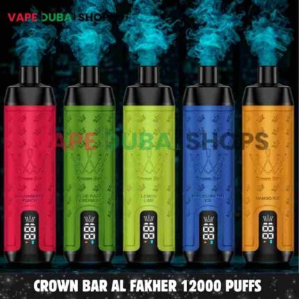 CROWN BAR AL FAKHER 12000 PUFFS 0.5MG Integrated Hookah Sound Wave Disposable Vape in Dubai