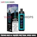 Crown Bar Al Fakher Pro Dual Mode 8000 Puffs Disposable Vape 0.5mg Nicotine in Dubai – Buy Now