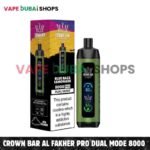 Crown Bar Al Fakher Pro Dual Mode 8000 Puffs Disposable Vape 0.5mg Nicotine in Dubai – Buy Now