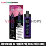 Crown Bar Al Fakher Pro Dual Mode 8000 Puffs Disposable Vape 0.5mg Nicotine in Dubai – Buy Now