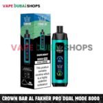 Crown Bar Al Fakher Pro Dual Mode 8000 Puffs Disposable Vape 0.5mg Nicotine in Dubai – Buy Now