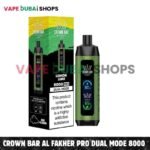 Crown Bar Al Fakher Pro Dual Mode 8000 Puffs Disposable Vape 0.5mg Nicotine in Dubai – Buy Now