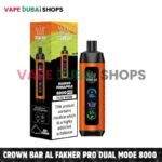 Crown Bar Al Fakher Pro Dual Mode 8000 Puffs Disposable Vape 0.5mg Nicotine in Dubai – Buy Now