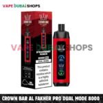 Crown Bar Al Fakher Pro Dual Mode 8000 Puffs Disposable Vape 0.5mg Nicotine in Dubai – Buy Now