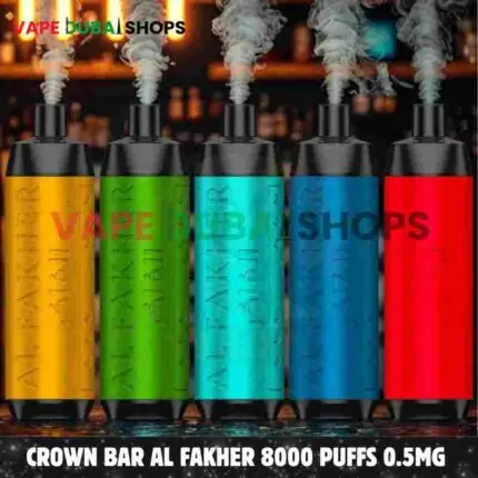 Crown Bar Al Fakher 8000 Puffs 0.5mg Nicotine Disposable Vape in Dubai – Buy Now
