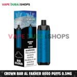Crown Bar Al Fakher 8000 Puffs 0.5mg Nicotine Disposable Vape in Dubai – Buy Now