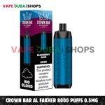 Crown Bar Al Fakher 8000 Puffs 0.5mg Nicotine Disposable Vape in Dubai – Buy Now