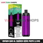Crown Bar Al Fakher 8000 Puffs 0.5mg Nicotine Disposable Vape in Dubai – Buy Now