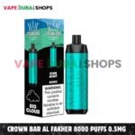 Crown Bar Al Fakher 8000 Puffs 0.5mg Nicotine Disposable Vape in Dubai – Buy Now