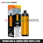 Crown Bar Al Fakher 8000 Puffs 0.5mg Nicotine Disposable Vape in Dubai – Buy Now