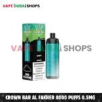 Crown Bar Al Fakher 8000 Puffs 0.5mg Nicotine Disposable Vape in Dubai – Buy Now