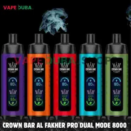 Crown Bar Al Fakher Pro Dual Mode 8000 Puffs Disposable Vape 0.5mg Nicotine in Dubai – Buy Now