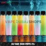 Elf Bar 2600 Puffs 2% nicotine Disposable Vape 1050mAh Vape in Dubai, UAE – Vape Shop AE (1)