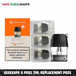 GEEKVAPE Q Pods 2ml Replacement Pods 0.6ohm, 0.8ohm, 1.2ohm – 3PCS Per Pack in Dubai – Buy Now