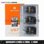 GEEKVAPE U Pods 0.7ohm, 1.1ohm Pod Cartridge 2ml Replacement Pod – 3 PCS Per Pack in Dubai – Buy Now