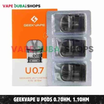 GEEKVAPE U Pods 0.7ohm, 1.1ohm Pod Cartridge 2ml Replacement Pod – 3 PCS Per Pack in Dubai – Buy Now