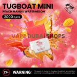 Tugboat-Mini-2000-Puffs-2-Nicotine-Disposable-Vape-in-UAE-peach-Mango-Watermelon