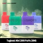 Tugboat Mini 2000 Puffs 20MG Nicotine None Rechargeable