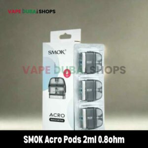 SMOK Acro Pods 2ml 0.8ohm MESH, 0.6 DC MTL Replacement Pods in Dubai, UAE – 3 PCS Per Pack
