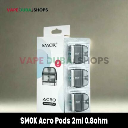 SMOK Acro Pods 2ml 0.8ohm MESH, 0.6 DC MTL Replacement Pods in Dubai, UAE – 3 PCS Per Pack