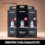 SMOK RPM 2 Coils 0.6ohm DC MTL & 0.16 Meshed Replacement Coils in Dubai, UAE – 5 PCS Per Pack