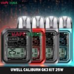 UWELL Caliburn GK3 Kit 25W Pod System 2.5ml Vape Kit 900mAh Starter Kit in Dubai, UAE (1)