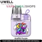 Uwell-Caliburn-G3-Lite-Koko-Pod-Kit-Graffiti-Purple