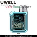 Uwell-GK3-Kit-Vape-Blue-Battery-900mAh