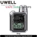Uwell-GK3-Kit-Vape-Gray-Battery-900mAh