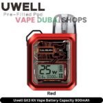 Uwell-GK3-Kit-Vape-Red-Battery-900mAh