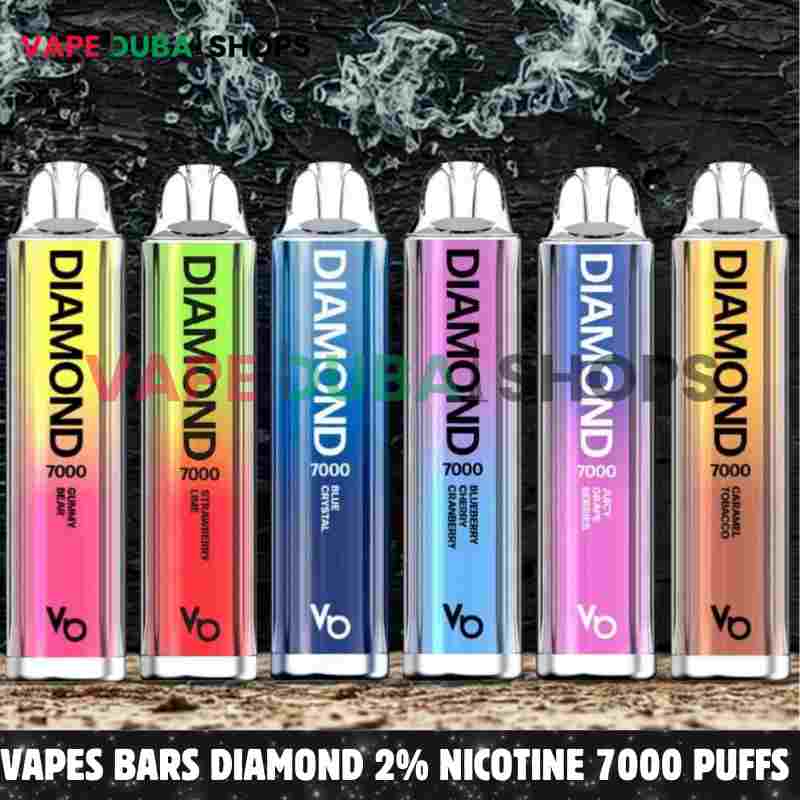 Vapes Bars Diamond 2% Nicotine 7000 Puffs Disposable Vape