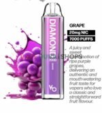 Vapes Bars Diamond 2% Nicotine 7000 Puffs Disposable Vape in Dubai – Buy Now Grape