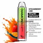 Vapes Bars Diamond 2% Nicotine 7000 Puffs Disposable Vape in Dubai – Buy Now Strawberry-lime