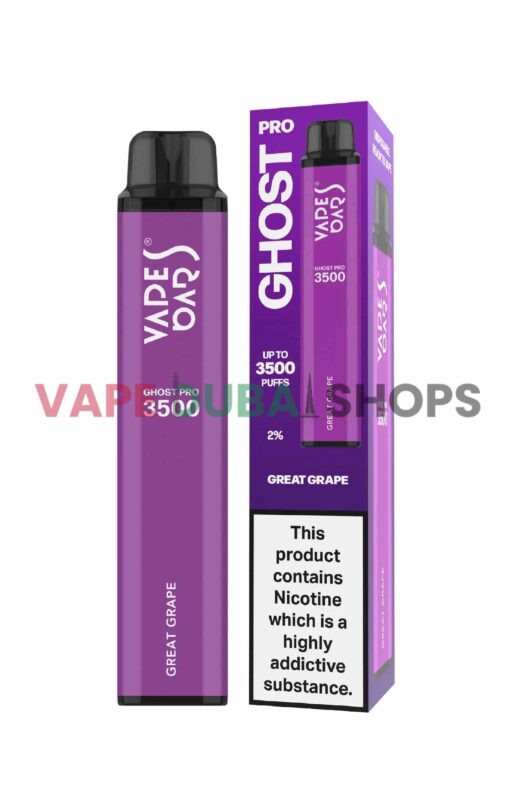 Vapes Bars Ghost Pro 2% Nicotine 3500 Puff Disposable Vape in Dubai – Buy Now -Great-Grape