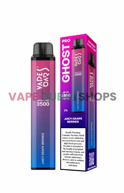 Vapes Bars Ghost Pro 2% Nicotine 3500 Puff Disposable Vape in Dubai – Buy Now JuicyGrapeBerries