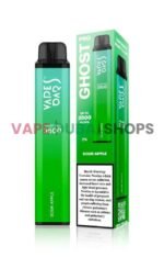 Vapes Bars Ghost Pro 2% Nicotine 3500 Puff Disposable Vape in Dubai – Buy Now Sour-Apple