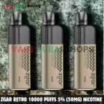 ZGAR Retro 10000 Puffs 5% (50mg) Nicotine Disposable Vape in Dubai – Buy Now