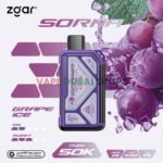 ZGAR Sorna Boost 50000 Puffs 18mg Nicotine Disposable Vape in Dubai – Buy Now-grape-ice