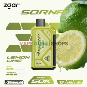 ZGAR Sorna Boost 50000 Puffs 18mg Nicotine Disposable Vape in Dubai – Buy Now-lemon-lime
