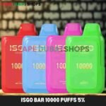 ISGO Bar Disposable 10000 Puffs 5% Rechargeable Vape in Dubai, UAE