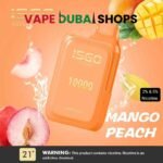 ISGOBAR-10000-Puffs-disposable-vape-5-nicotine-strength-in-UAE-mango peach