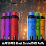VAPES BARS Ghost Shisha 15000 Puffs 5MG Nicotine Disposable Vape in Dubai