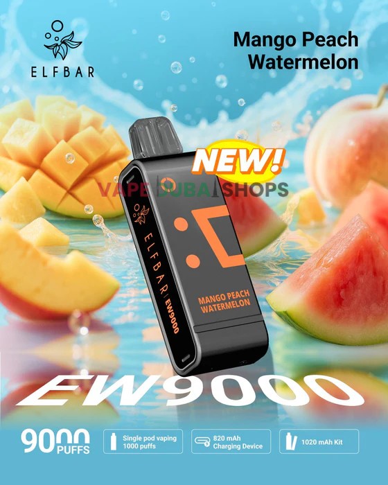 ELF BAR EW9000 Prefilled Pod Kit 9000 Puffs __Mango Peach Watermelon