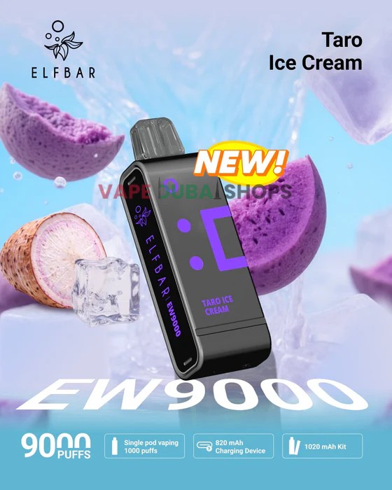 ELF BAR EW9000 Prefilled Pod Kit 9000 Puffs__Taro ice-cream