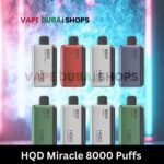 HQD Miracle 8000 Puffs Zero Nicotineuae