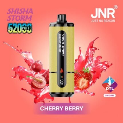 JNR Shisha Storm 52000 Puffs Disposable Vape 2% DTL in the UAE__Cherry Berry