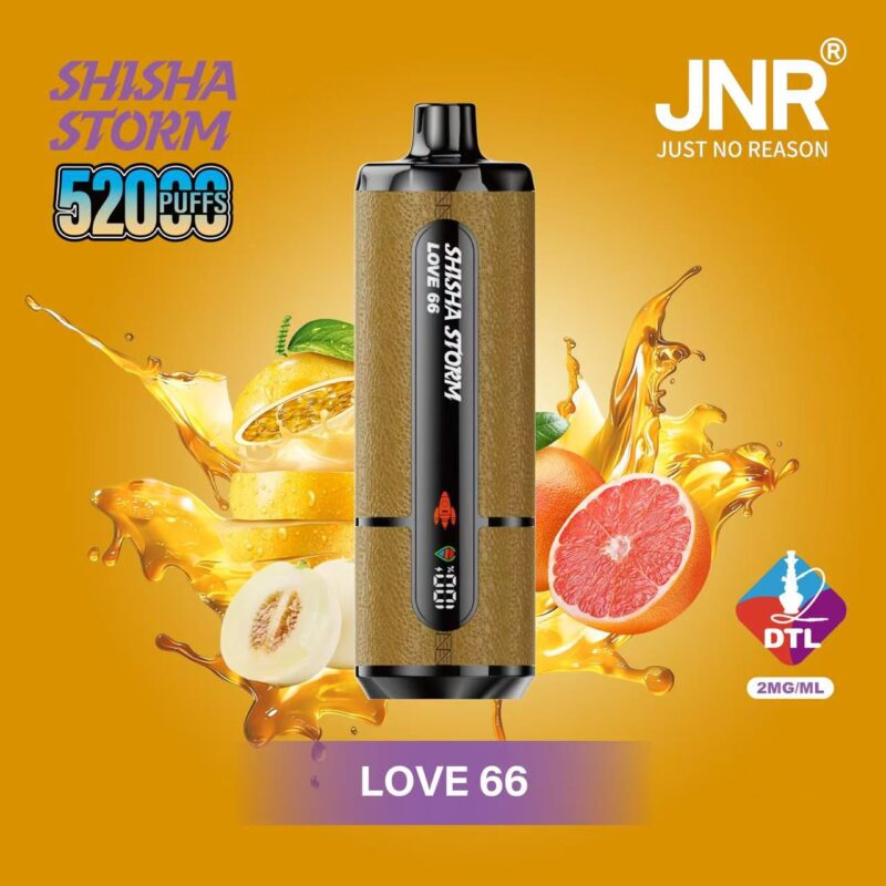 JNR Shisha Storm 52000 Puffs Disposable Vape 2% DTL in the UAE__Love 66